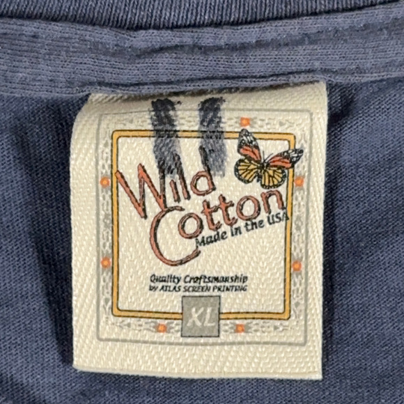 Vintage Bear Cub Shirt Adult EXTRA LARGE Blue Nature Diversity Art USA Made Y2K - Picture 8 of 10